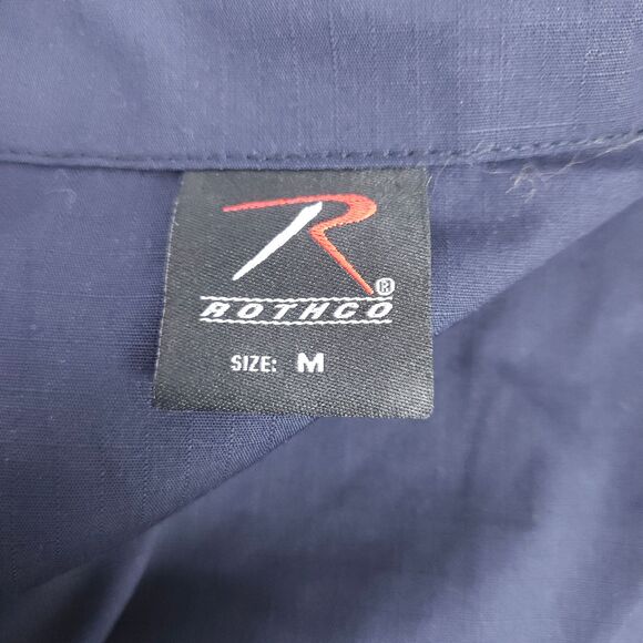NWT Rothco Mens Medium Navy Lightweight Button Down Uniform Tactical Shirt - Picture 6 of 12